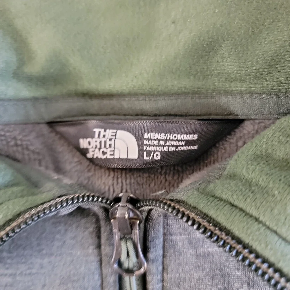 North Face Jacket Adult Medium Green Full Zip Long Sleeve Outdoor Casual Men's